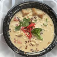 Tofu curry ramen  at Box Bar in West Seattle