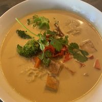 Tofu curry Mac   at Box Bar in West Seattle