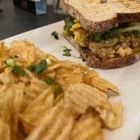 Chickpea and Cheddar Sandwich at Box Bar in West Seattle