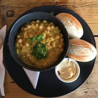 Dahl soup #Veganuary at Buddhas Kitchen & Wellness Lounge in Launceston