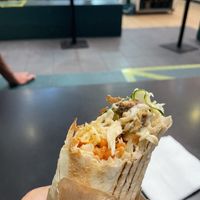 Vegan fish wrap at Veganuti in Kyiv