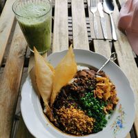 Congee with mushrooms at Resort in Warsaw