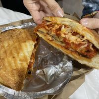Vegan eggplant parm panini  at Umberto's in Plainview