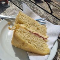 Victoria sponge at Ginny's Teapot in Hawkshead