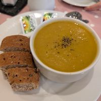 Veggie soup at Ginny's Teapot in Hawkshead