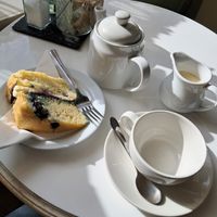 Blueberry sponge at Ginny's Teapot in Hawkshead