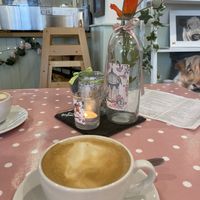 Cute setting for a coffee  at Ginny's Teapot in Hawkshead