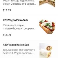 Vegan menu at Oak House Deli in Royal Oak