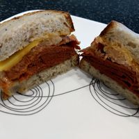 Vegan Corned Beef Reuben at Oak House Deli in Royal Oak
