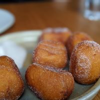 Biscoff Mini Doughnuts. at Peachy Goat in South East London