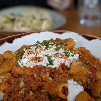 Nduja Rigatoni with parmesan...too good! (If this photo had smellovision!) at Peachy Goat in South East London