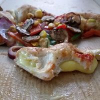 Look at that cheese from  from the crust. at Pizza Hut - Cardiff Bay Retail Park in Cardiff