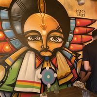 Mural at Ras Plant Based in Brooklyn