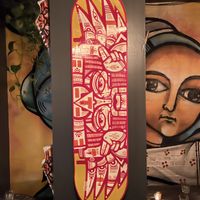 Skate art  at Ras Plant Based in Brooklyn