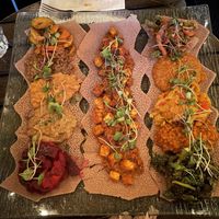 Piassa, mama’s tofu, mercato  at Ras Plant Based in Brooklyn