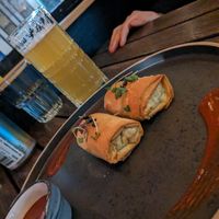 Squash sambusa at Ras Plant Based in Brooklyn