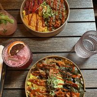 Kazanchis (top) langano (bottom)   at Ras Plant Based in Brooklyn