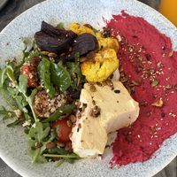 Cauliflower and beetroot bowl with tofu  at Ruby's Diner in Queens Park