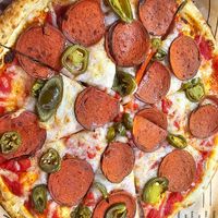 Vegan pepperoni & peppers at Rapid Fired Pizza  in Fairfield
