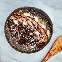 Cacao- Sesame Smoothie Bowl at Wigwam in Mandrem