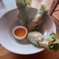 Vegan fresh spring rolls  at Mountain Cafe in Paro