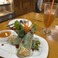 Rice wrap salad  at Mountain Cafe in Paro