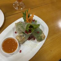 Spicy sweet chili sauce included  at Mountain Cafe in Paro