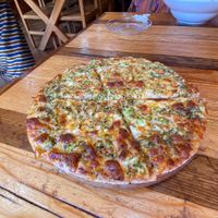 Veg pizza at Mountain Cafe in Paro