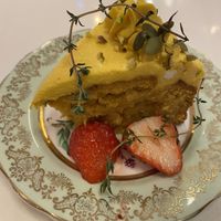 Yummy and beautiful pumpkin cake!  at Ma Pause in Seoul