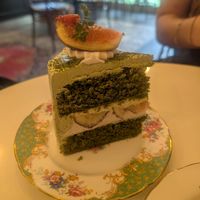 Matcha fig cake at Ma Pause in Seoul