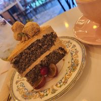 Black sesame cake. Cream was delicious at Ma Pause in Seoul