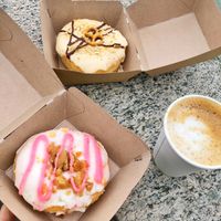 Peanut butter and Pretzel and Birthday cake Donuts  at Mystifry in Basel