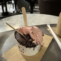 Raspberry and chocolate gelatoo  at Robert's Coffee Jugend in Helsinki