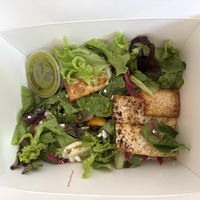 My Salad with tofu added, every expensive thin tofu!   at Kome in Willemstad