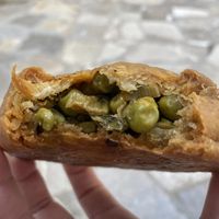panades vegano - pea and leek filling  at Fornet de la Soca in Mallorca