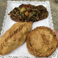 3 diffrent salty Vegan Options at Fornet de la Soca in Mallorca