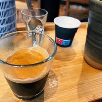 Nice coffee with oat milk. at SaporiBio in Lugano