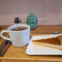 Mango cheesecake at SaporiBio in Lugano