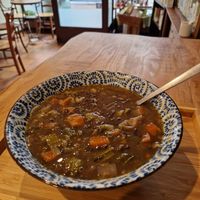 Lentil soup at SaporiBio in Lugano