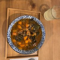 Excellent vegan stew  at SaporiBio in Lugano