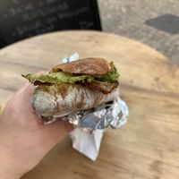 Tofu sandwich  at SaporiBio in Lugano