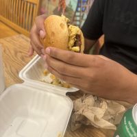 Mac burgerrs  at Guerrilla Burger in Toronto