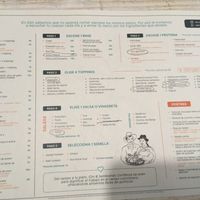 The menu   at Iom Cocina Plant-Based in Bogota