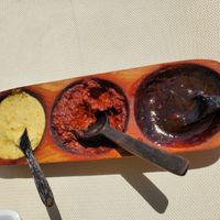 fresh, homemade salsas at Nacional Beach Club & Bungalows in Mahahual