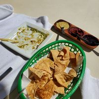 the guacamole was so good that i ate it before remembering to take a picture! at Nacional Beach Club & Bungalows in Mahahual