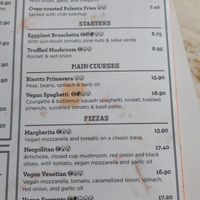 Menu... Not so much options, an Italian restaurant serving hummus with pita bread is pure laziness and lack of creativity at The Chubby Cherub in Belfast