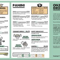 menu at Happy Tosti in The Hague