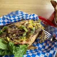Vegan works cheesesteak  at Food Factory in Fairbanks