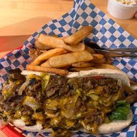Vegan Philli  Cheese Steak hands down 9/10 a little to spicy for my taste but very good and a big portion 👍  at Food Factory in Fairbanks