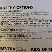Menu as of 12/22/24 at Food Factory in Fairbanks